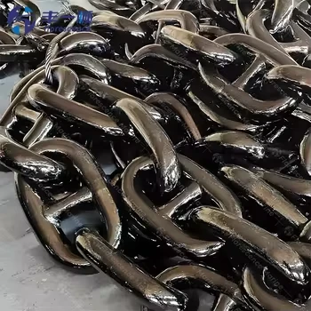 Black Painted Stud Anchor Chain 8 Black Painted Stud Anchor Chain 8