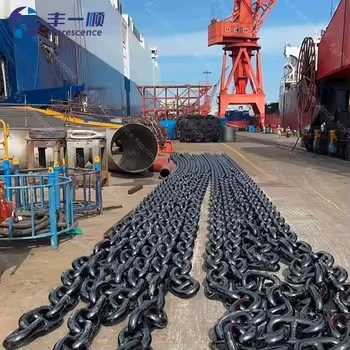 Black Painted Stud Anchor Chain 1 Black Painted Stud Anchor Chain 1