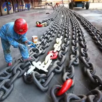 Black Painted Stud Anchor Chain 2 Black Painted Stud Anchor Chain 2
