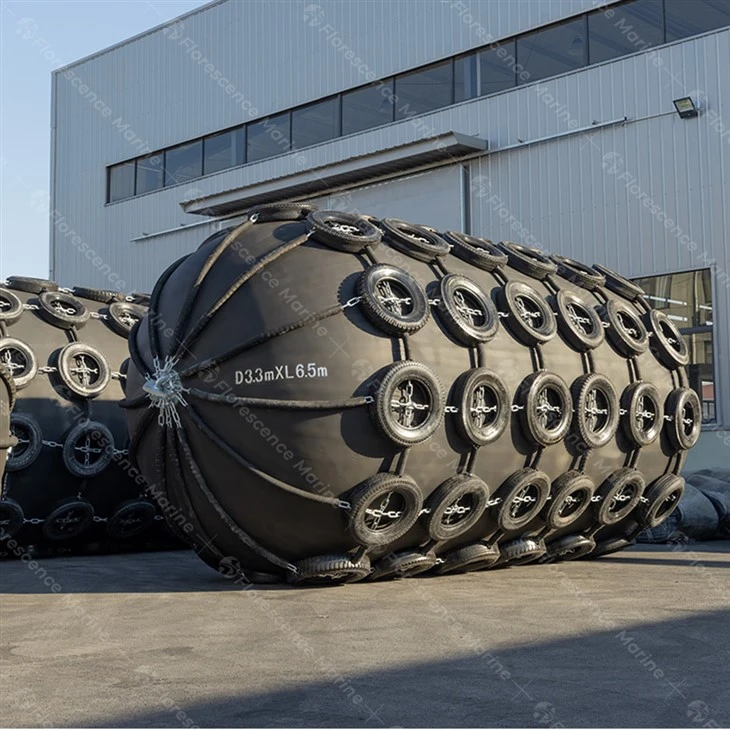 ISO 17357 standard pneumatic fender ready for ship 